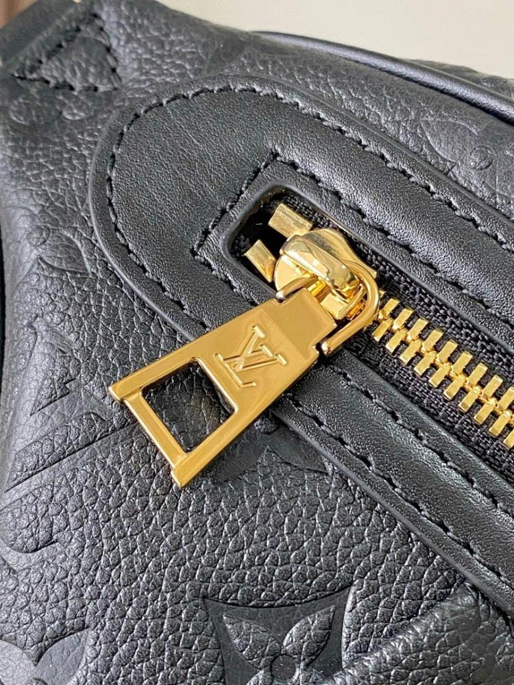 Modern Elegant Gold Monogram Leather Shoulder Bag