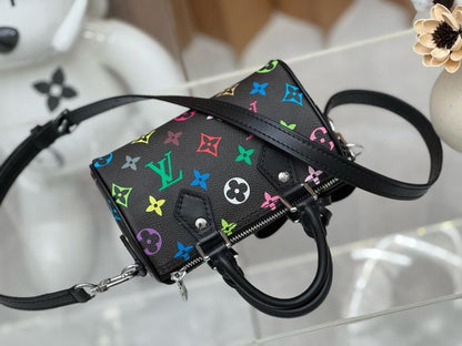 Modern Luxury Printed Leather Top Handle Bag