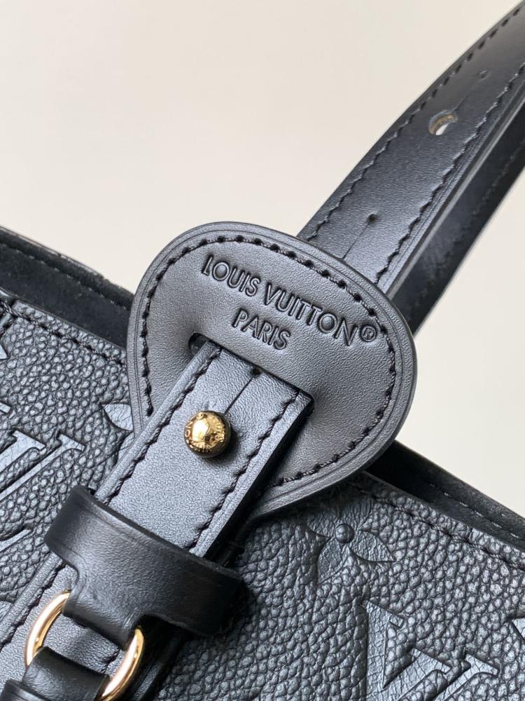 Brown Monogram Leather Hobo Bag
