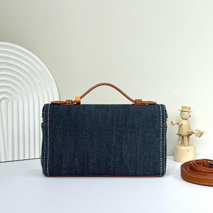 Kate Blue Denim Shoulder Bag