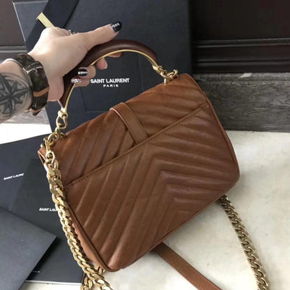 Classic Leather Top Handle Bag