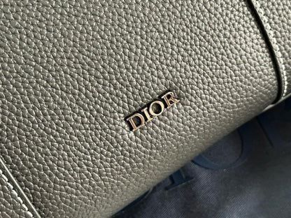 Luxury Elegant Grey Quilted Leather Shoulder Bag