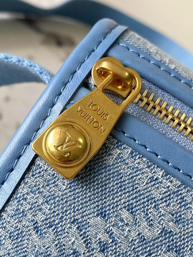 Modern Italian-Inspired Denim Top Handle Bag