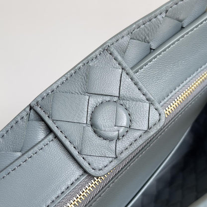 Refined Leather Top Handle Bag