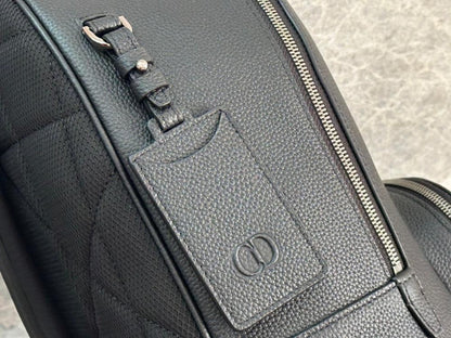 Italian-Inspired Luxury Black Calfskin Crossbody Bag