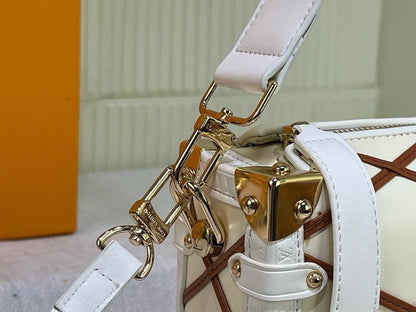 Classic Italian-Inspired Quilted Lambskin Shoulder Bag