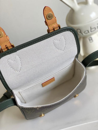 Luxury Elegant Monogram Leather Shoulder Bag