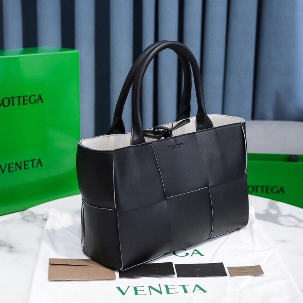 Modern Woven Lambskin Top Handle Bag