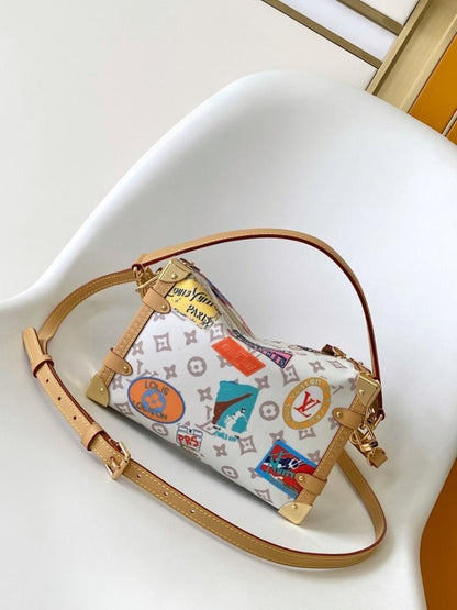 Modern Refined Monogram Calfskin Shoulder Bag