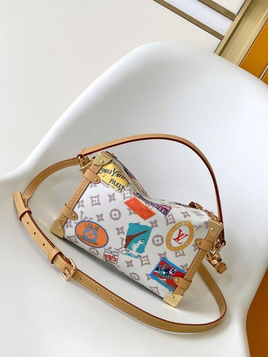 Modern Refined Monogram Calfskin Shoulder Bag