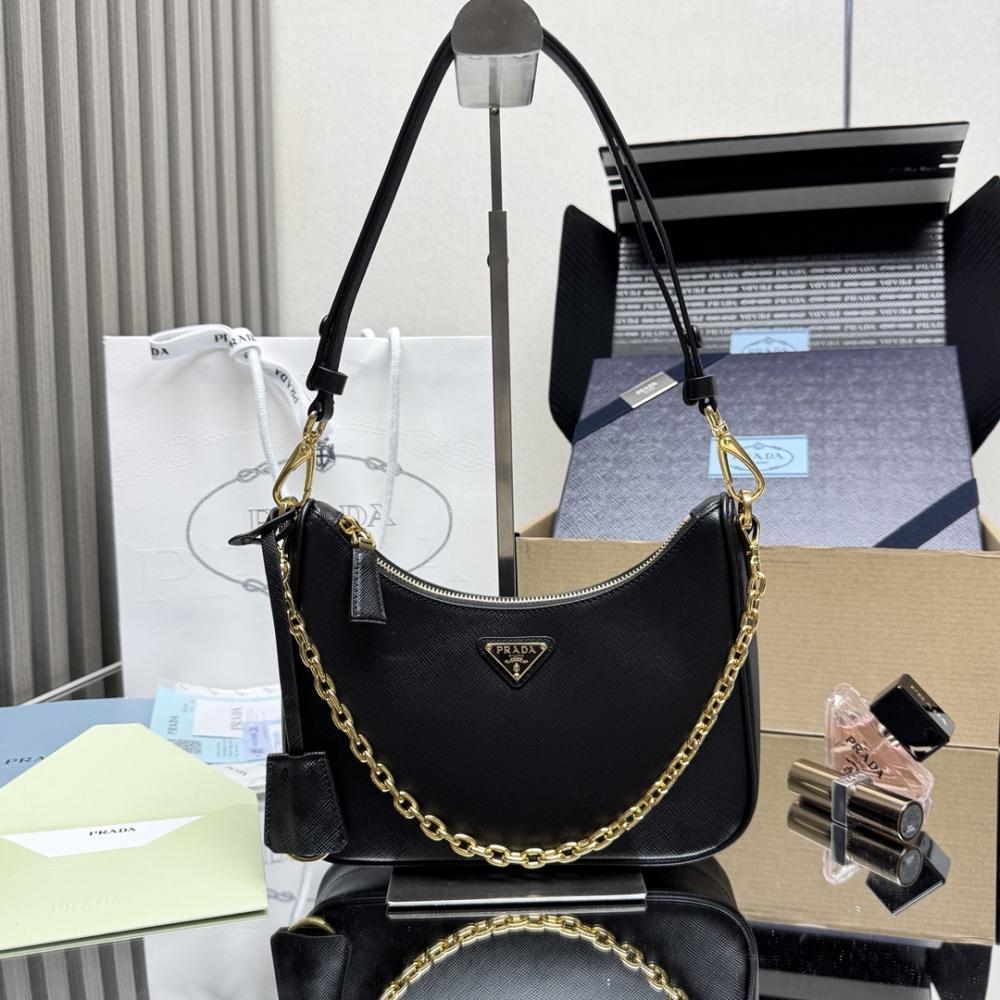 Saffiano Leather Hobo Bag