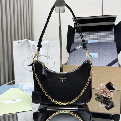 Saffiano Leather Hobo Bag