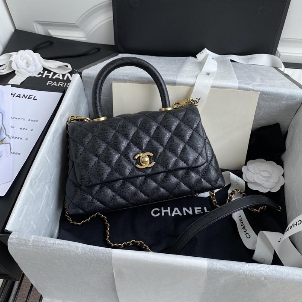 Quilted Lambskin Top Handle Bag