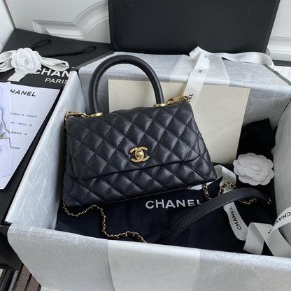Quilted Lambskin Top Handle Bag