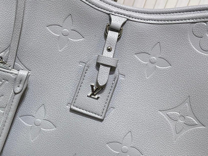 Elegant Refined Monogram Leather Top Handle Bag