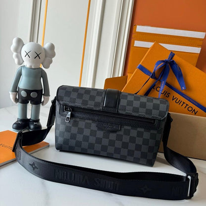 Classic Italian-Inspired Monogram Jacquard Shoulder Bag