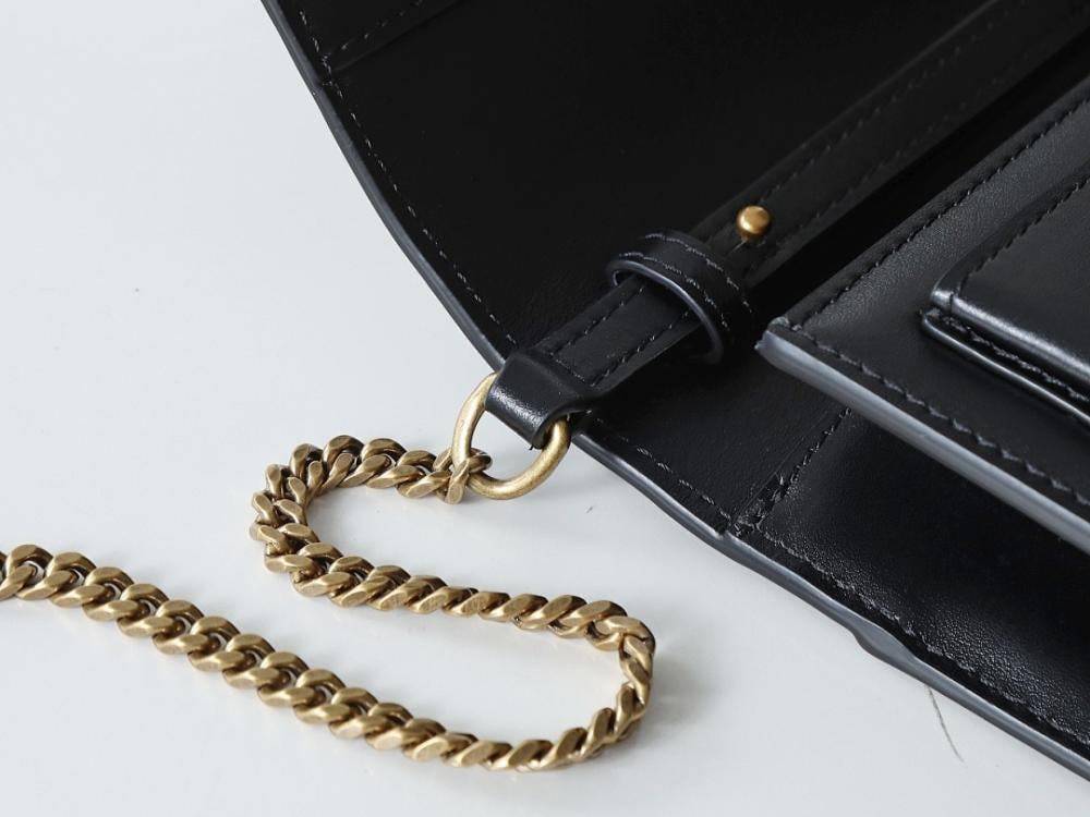 Modern Premium Gold Leather Shoulder Bag