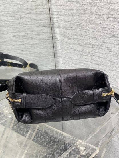 Alma Gold Leather Hobo Bag