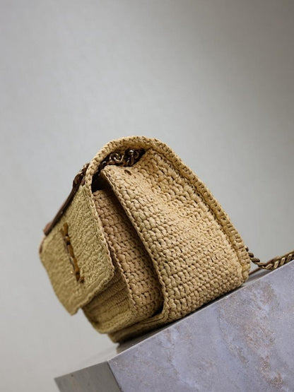 Niki Raffia Top Handle Bag