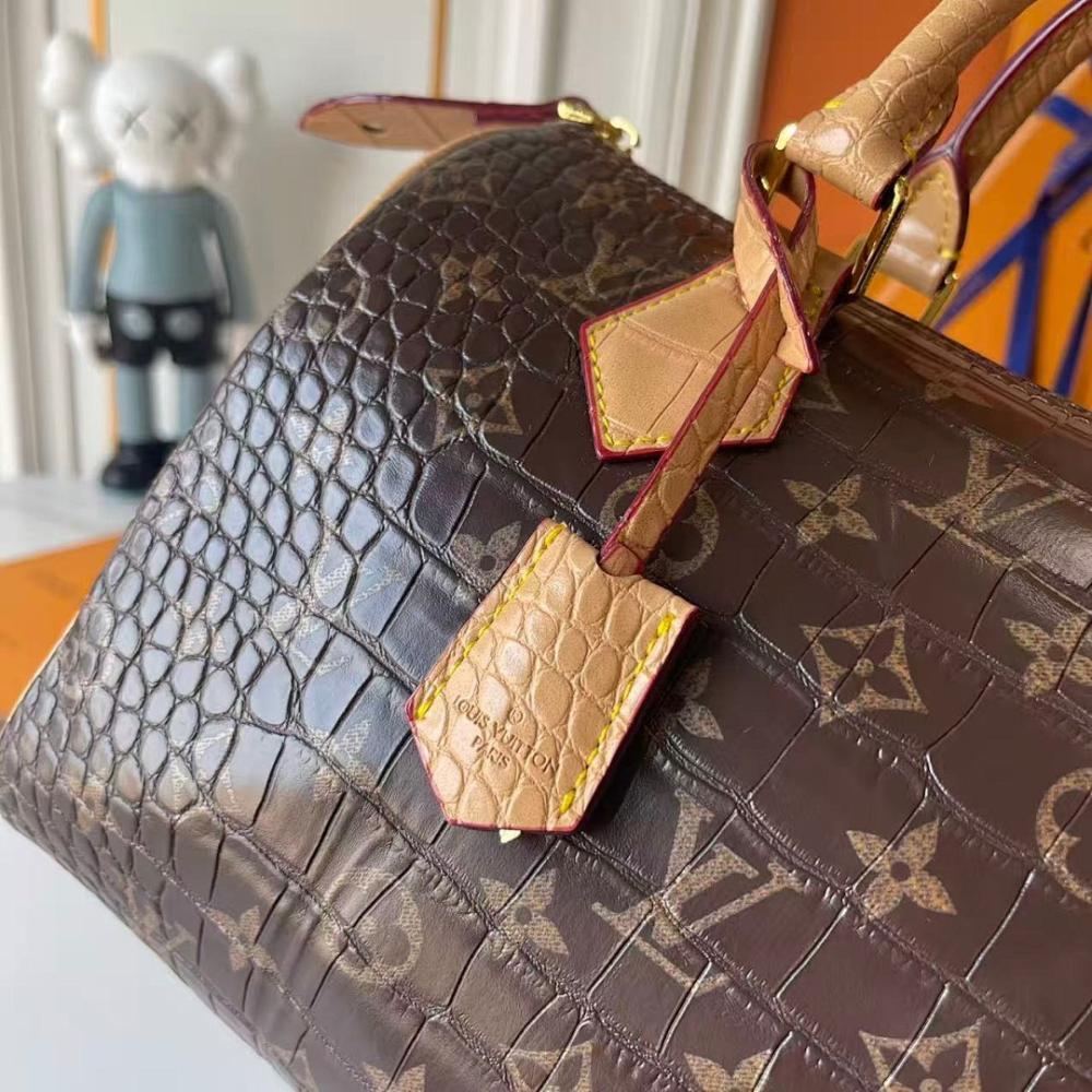 Classic Premium Monogram Leather Shoulder Bag
