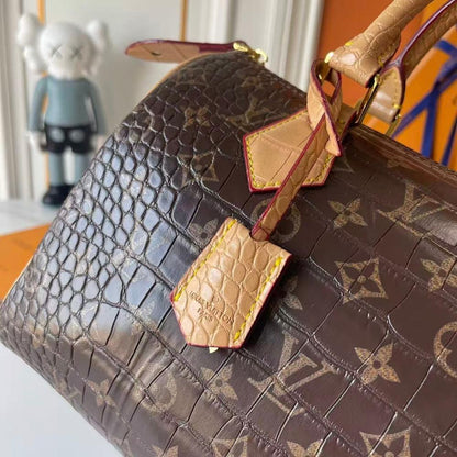 Classic Premium Monogram Leather Shoulder Bag