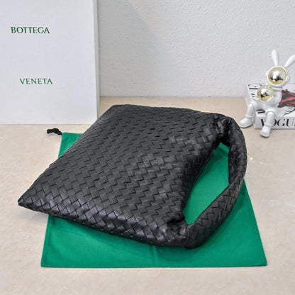 Woven Leather Top Handle Bag