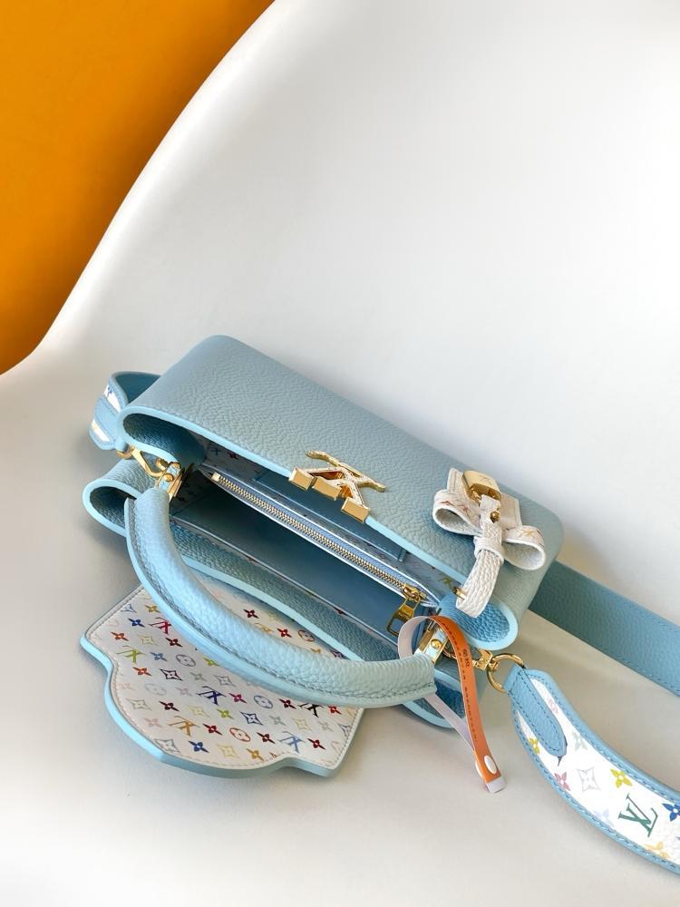 Capucines Mini in Sky Blue Taurillon