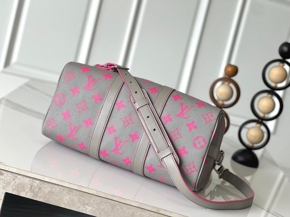 Keepall Monogram Leather Travel Bag