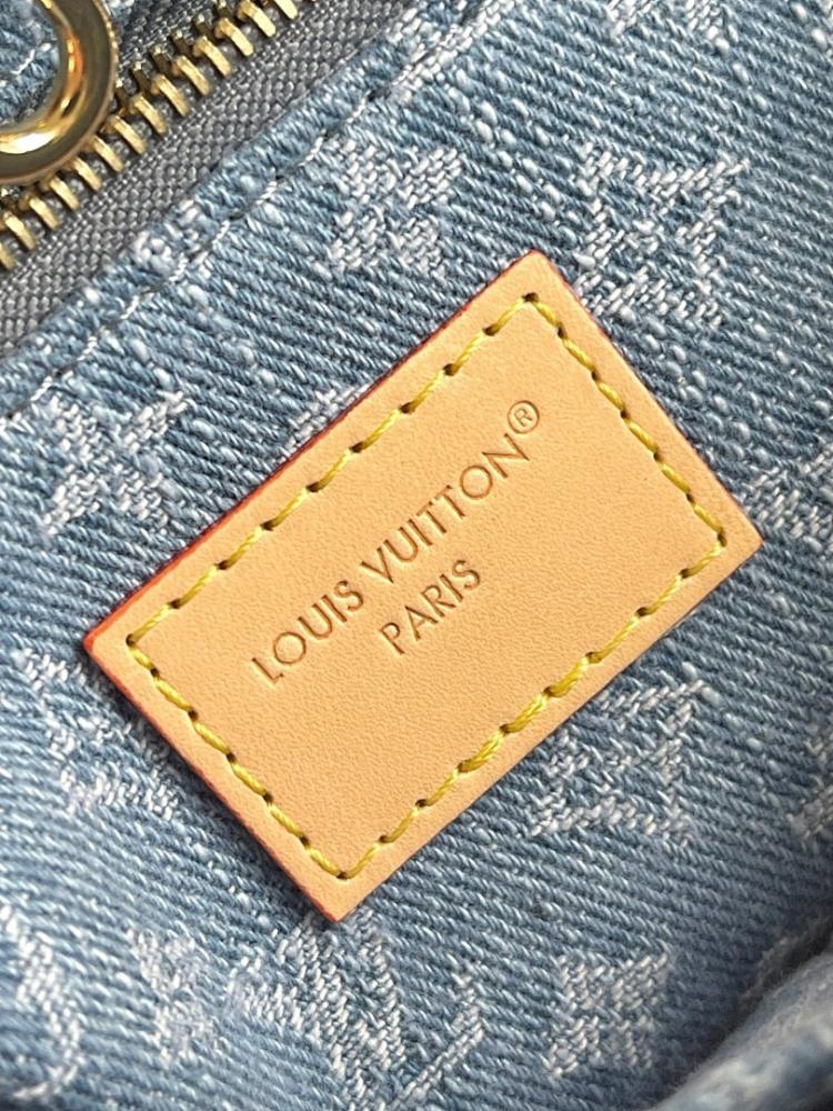 OnTheGo Blue Woven Denim Shoulder Bag
