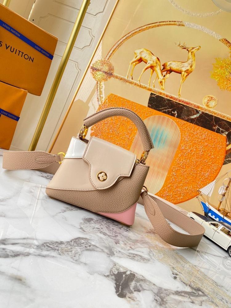 Modern Refined Gold Leather Crossbody Bag