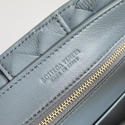 Refined Leather Top Handle Bag