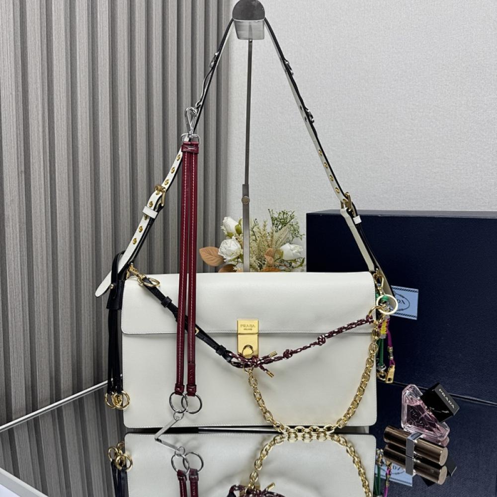 Gold Leather Top Handle Bag