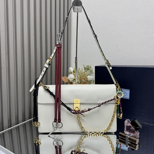 Gold Leather Top Handle Bag