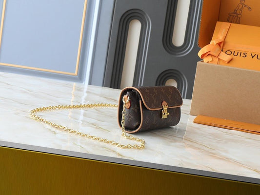 Modern Luxury Monogram Leather Shoulder Bag