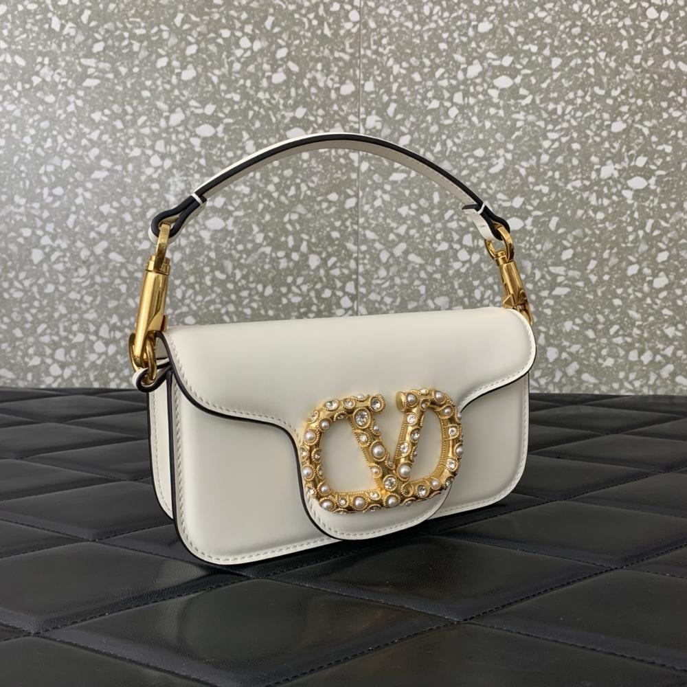 Crystal-Embellished Calfskin Top Handle Bag