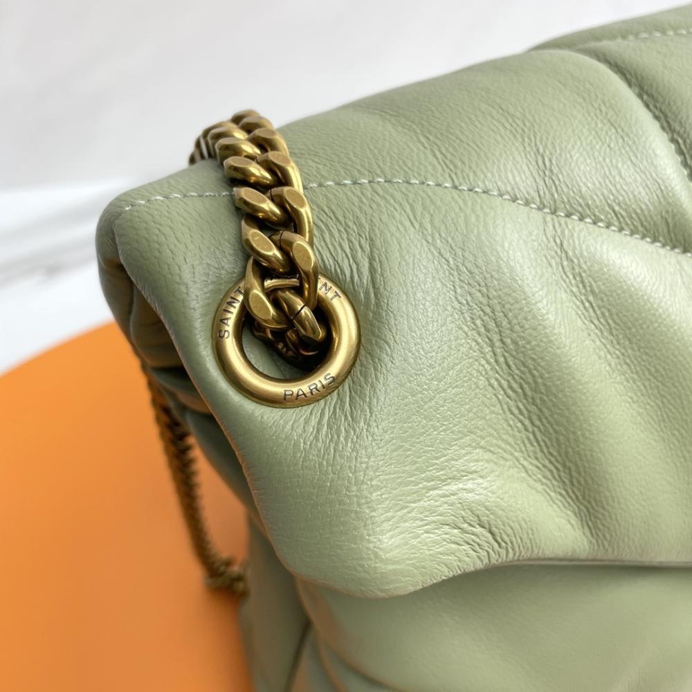 Alma Green Quilted Lambskin Shoulder Bag