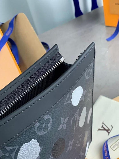 Modern Black Canvas Top Handle Bag – Limited Edition