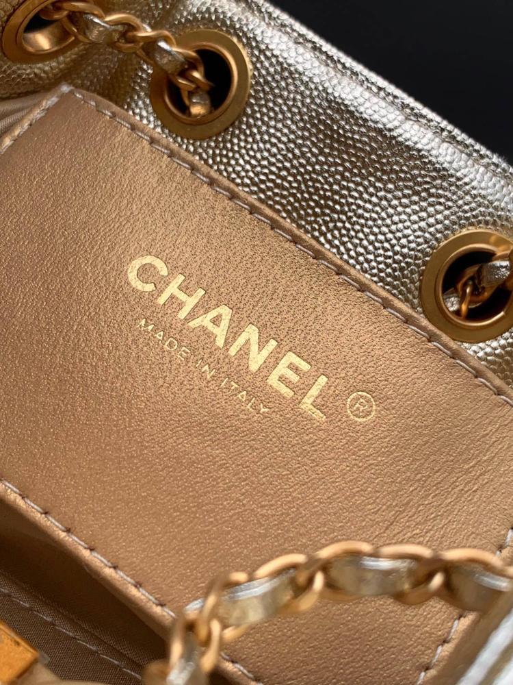 Gold Leather Hobo Bag