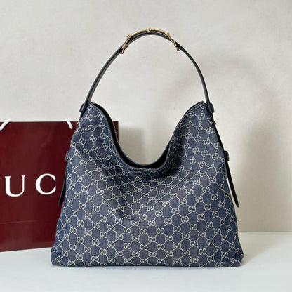 Denim Top Handle Bag