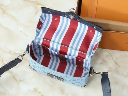 Modern Elegant Studded Calfskin Travel Bag