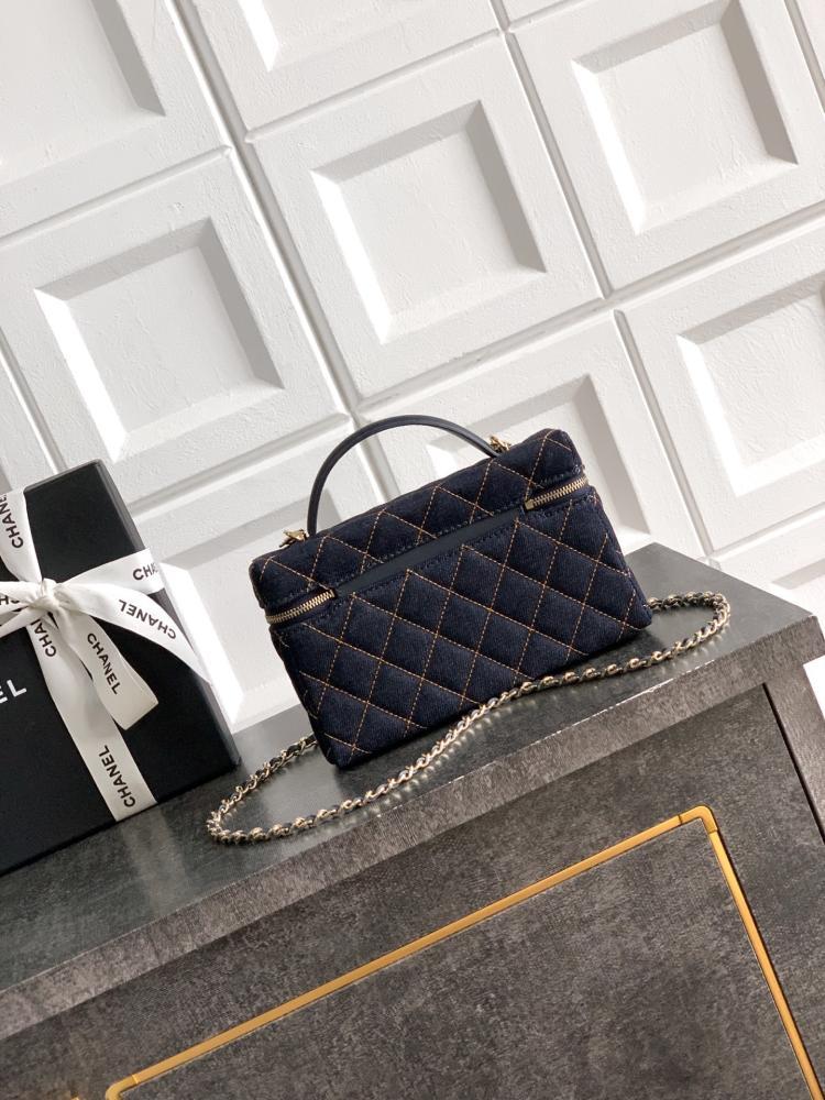 Embroidered Denim Shoulder Bag