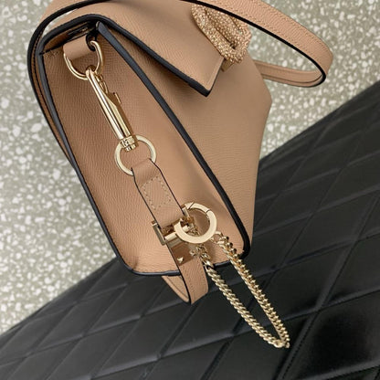 Crystal-Embellished Calfskin Shoulder Bag