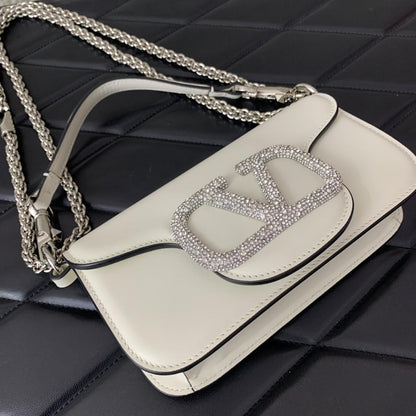 Crystal-Embellished Top Handle Bag