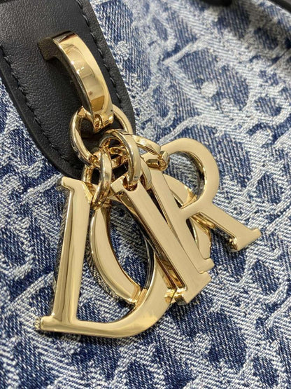 Alma Denim Top Handle Bag
