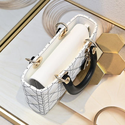 Italian-Inspired Elegant White Leather Shoulder Bag