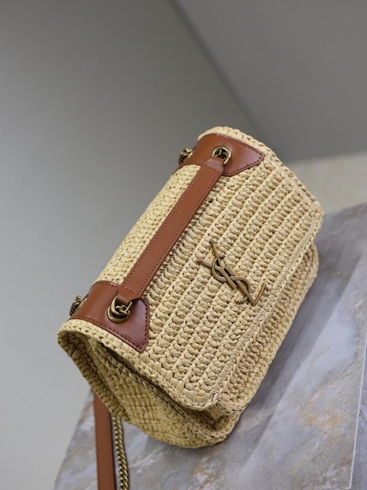 Niki Raffia Top Handle Bag