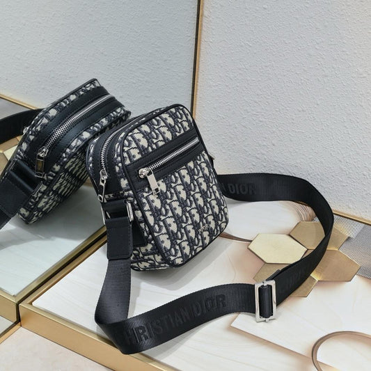 Luxury Stylish Black Printed Calfskin Shoulder Bag – Limited Edition