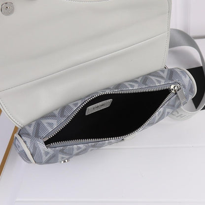 Saddle Monogram Calfskin Shoulder Bag