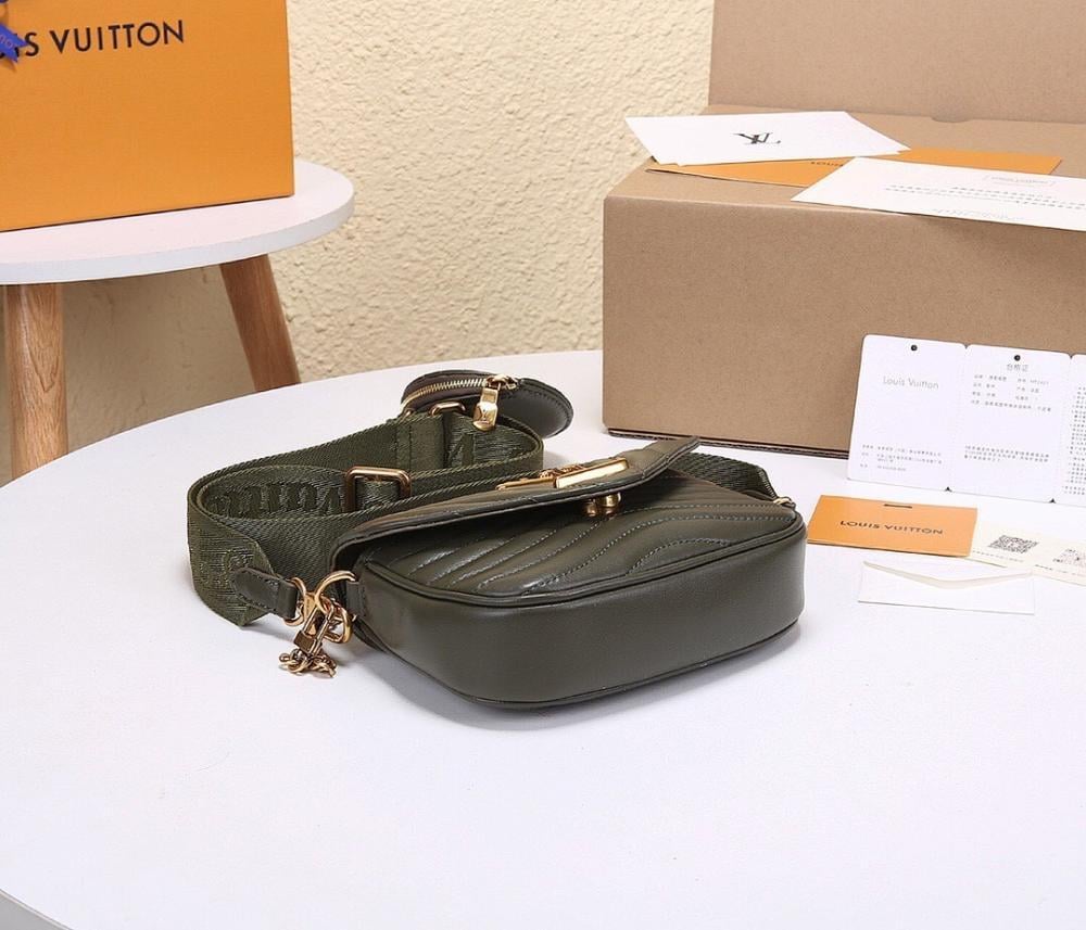Modern Luxury Gold Embroidered Calfskin Shoulder Bag
