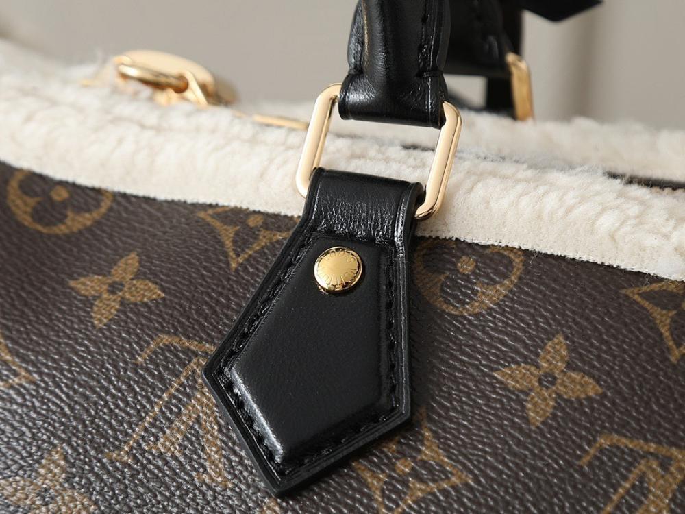 Elegant Refined Monogram Lambskin Top Handle Bag